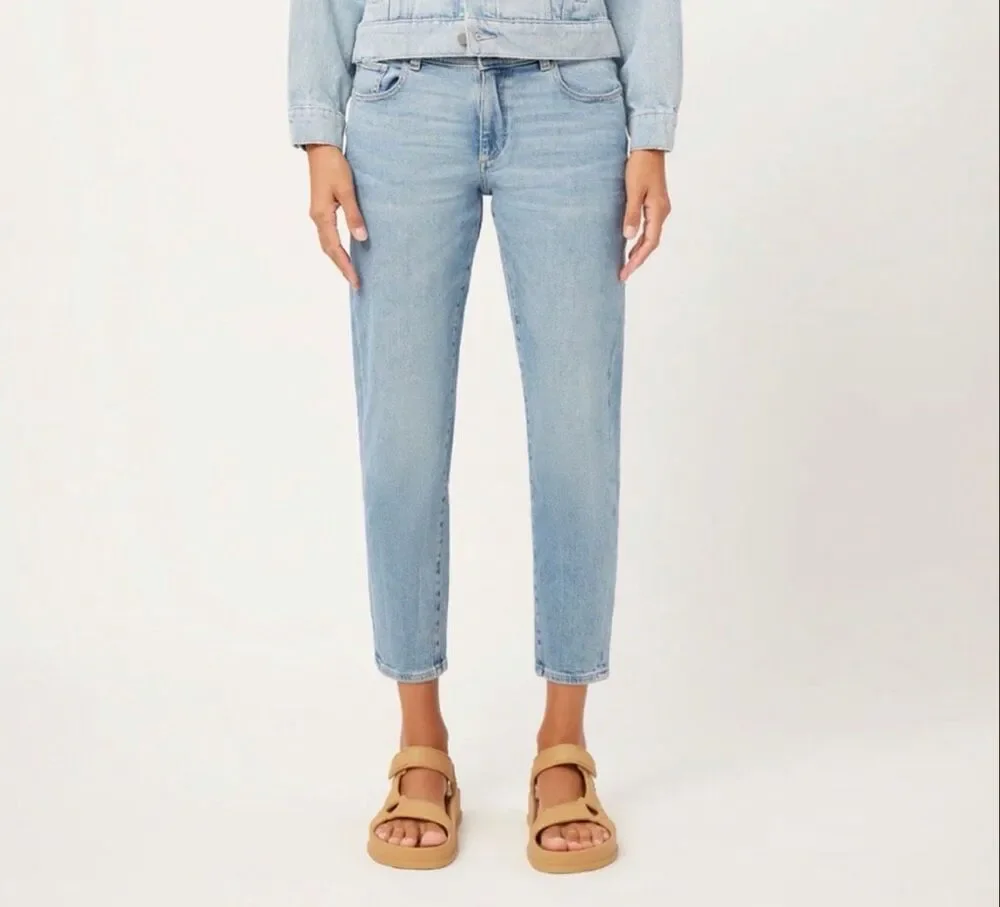 DL1961 $179 Riley Boyfriend Tapered Jeans Droplet Wash Women’s 28 NEW